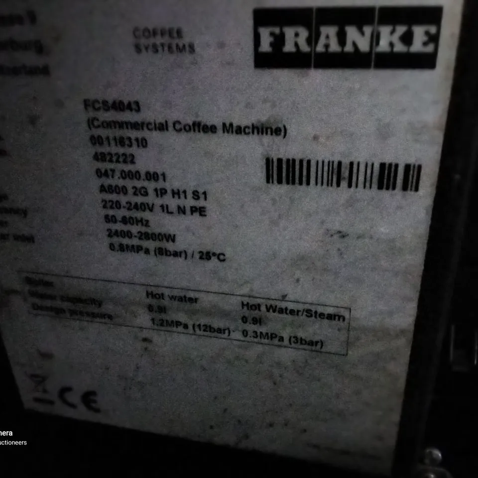 FRANKE FCS4043 COMMERCIAL COFFEE MACHINE
