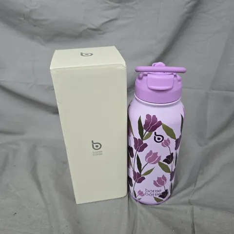 BOXED BOTTLE BOTTLE INSULATED FLORAL WATER BOTTLE IN PINK