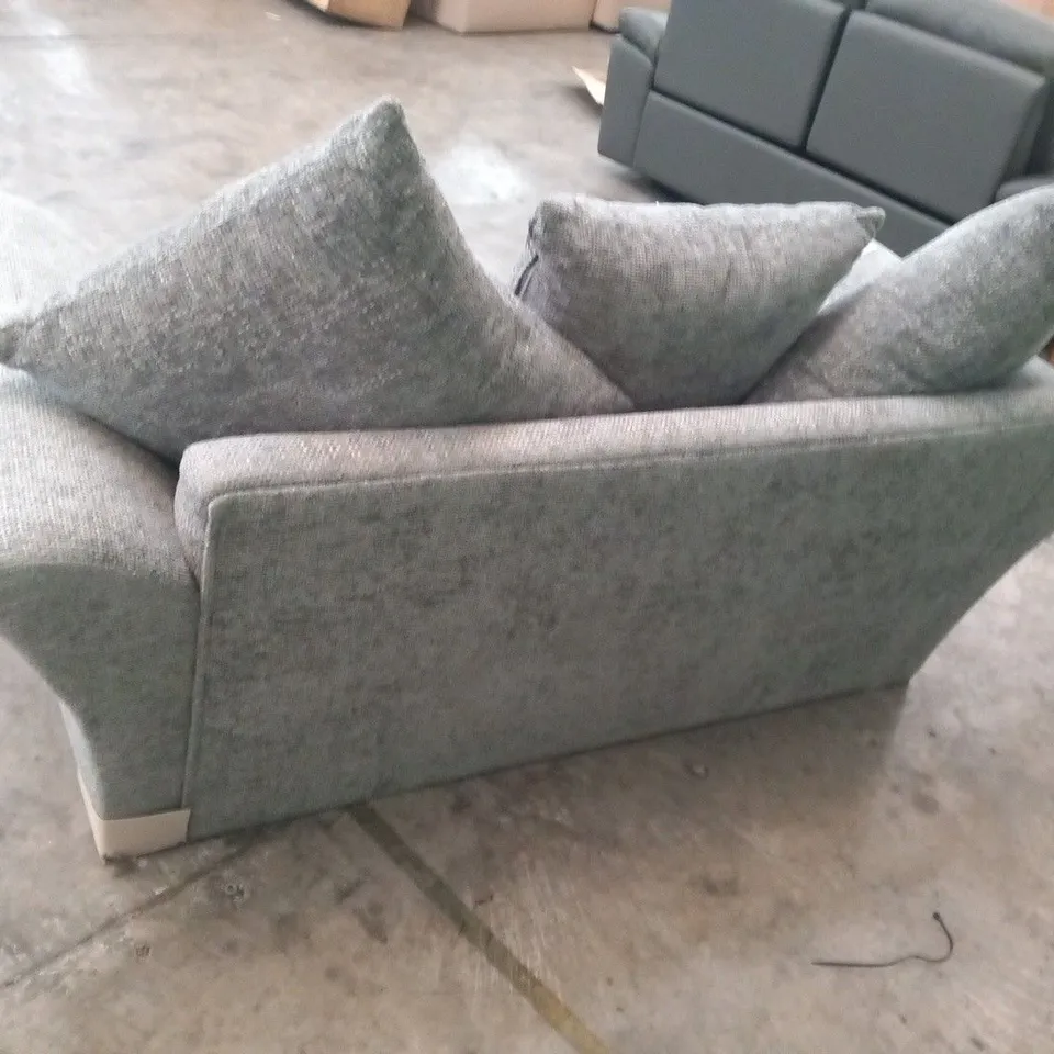 DESIGNER  DURY GREY CHUNKY WEAVE 2 SEATER SOFA