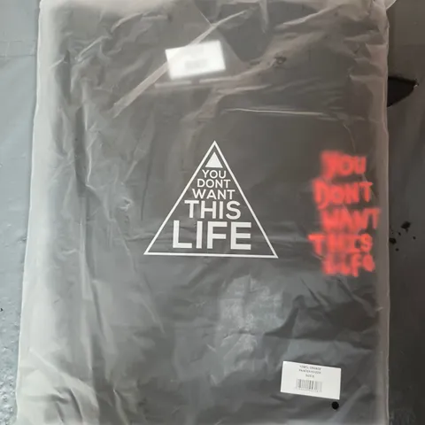 YOU DON'T WANT THIS LIFE ORANGE PAINTER HOODIE – SIZE S