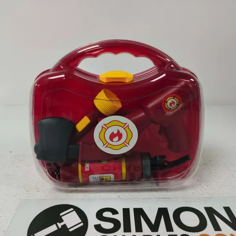 RED TOY FIRE EXTINGUISHER PLAY SET