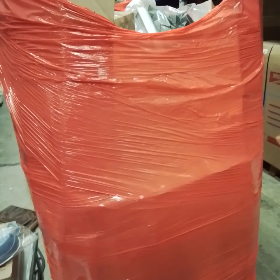 PALLET OF ASSORTED ITEMS INCLUDING, A1 PROJECT BAGS, BLADELESS AIR PURIFIER & HEATER FAN, G-FAVOUR BACK PACS, CHILD TOILET SEAT, TOILET STOOL, ROLLER BLINDS.