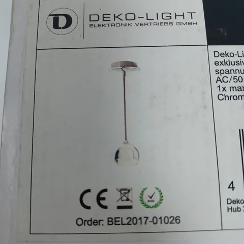 BOXED DEKO LIGHT CENTAURI 1-LIGHT DOME PENDANT CHROME