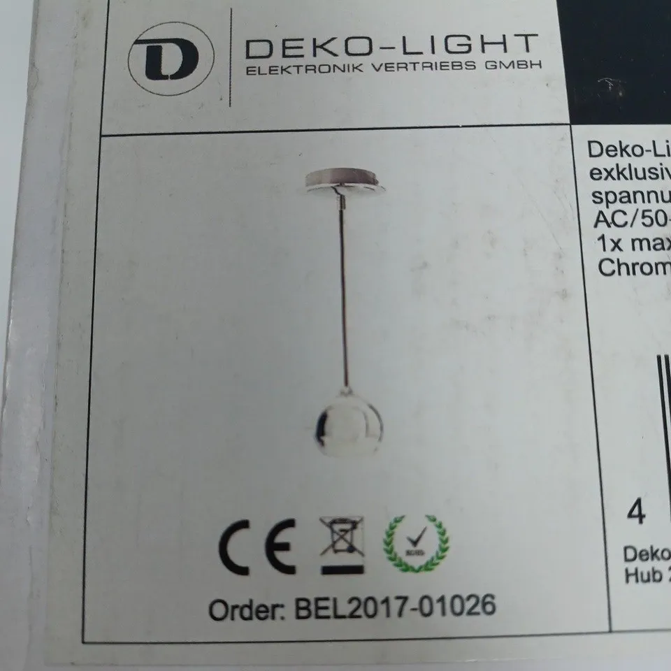 BOXED DEKO LIGHT CENTAURI 1-LIGHT DOME PENDANT CHROME