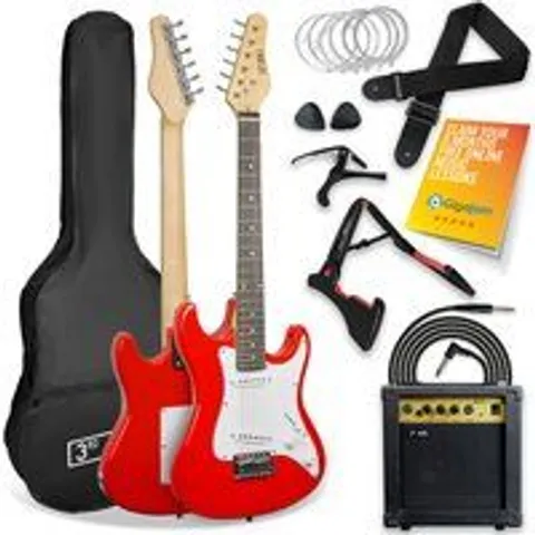 BOXED 3RD AVENUE 3/4 ELECTRIC GUITAR - RED