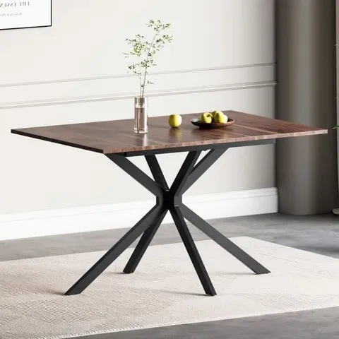 BOXED EXTENDABLE METAL BASE DINING TABLE (1 BOX)