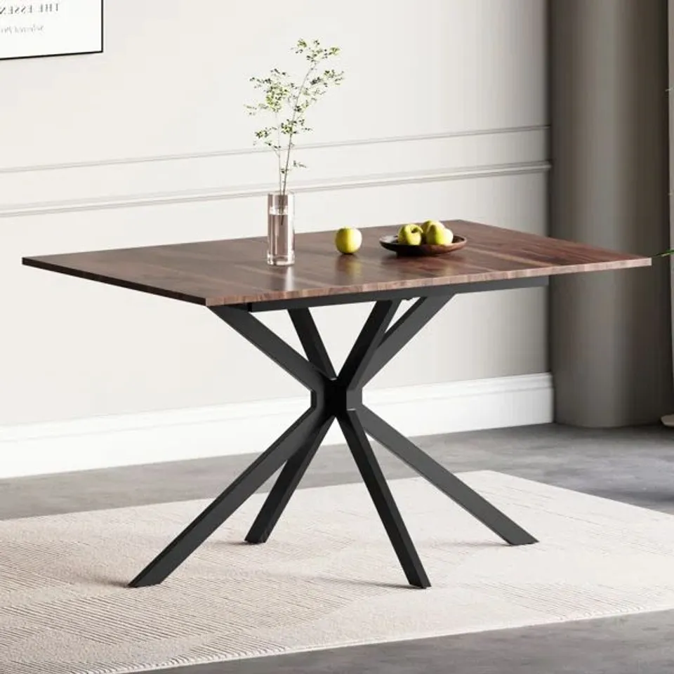 BOXED EXTENDABLE METAL BASE DINING TABLE (1 BOX)