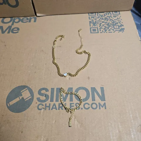 BELLAUCCI GOLD-TONE HEART PENDANT NECKLACE & BRACELET SET