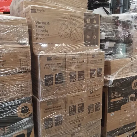 PALLET OF ASSORTED CONTACTING VERY LARGE QUANTITY OF PARASOL BASES