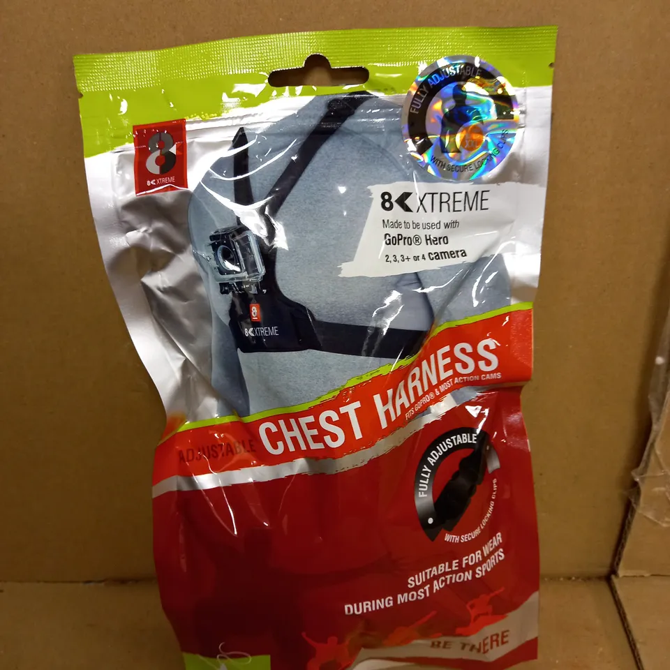 8K XTREME ADJUSTABLE CHEST HARNESS - FITS GOPRO AND MOST ACTION CAMS