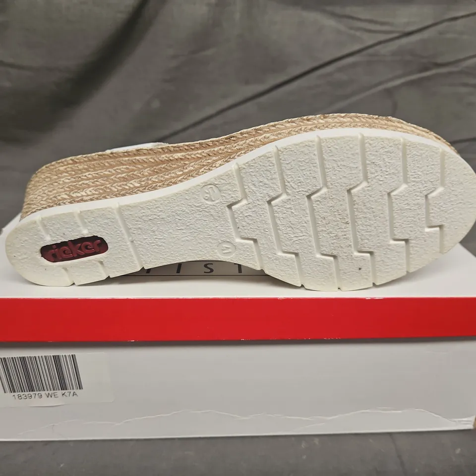 BOXED PAIR OF WOMENS RIEKER STRAP SANDALS - UK SIZE 41
