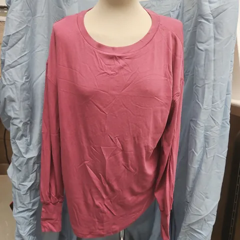 BAM MINDFUL WOMEN'S LONGLINE TOP – SMOKEY BURGUNDY, SIZE M