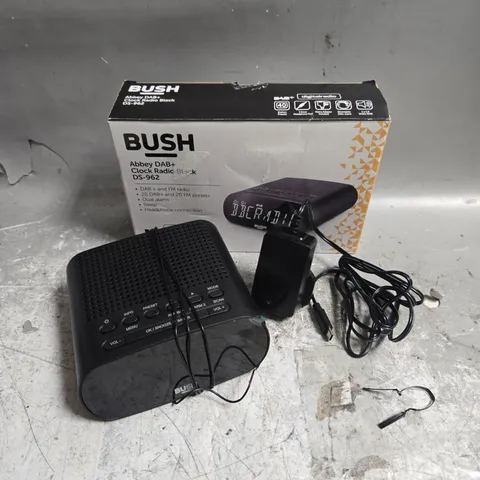BOXED BUSH ABBEY DAB+ CLOCK RADIO IN BLACK 