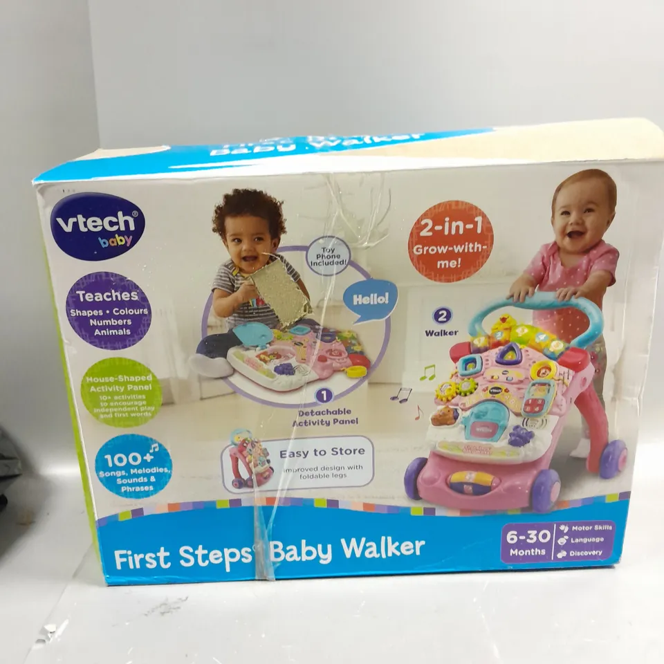 BOXED VTECH BABY FIRST STEPS BABY WALKER 