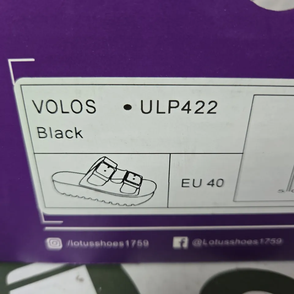 UK 7 LOTUS VOLOS BLACK SANDALS – EU 40