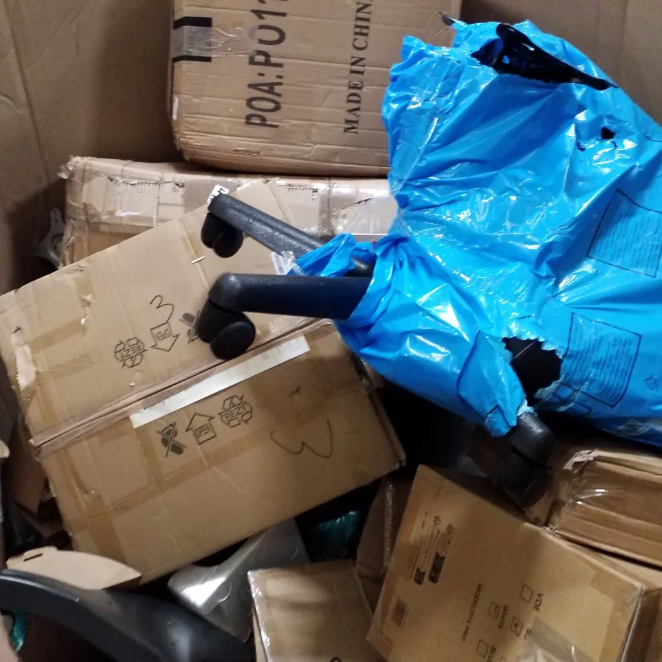 PALLET OF ASSORTED PRODUCTS INCLUDING AIR FRYER OVEN, AIR COOLER, FOLDING WAGON, BAR TABLE