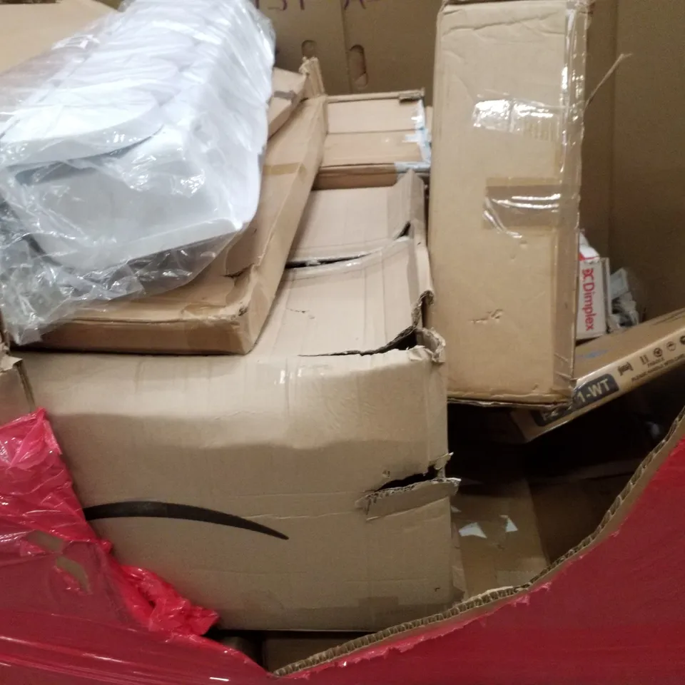 PALLET CONTAINING ASSORTED PRODUCTS INCLUDING OFFICE CHAIR, PORTABLE BATHTUB, ELECTRIC STANDING DESK & FOLDABLE BABY BATHTUB 