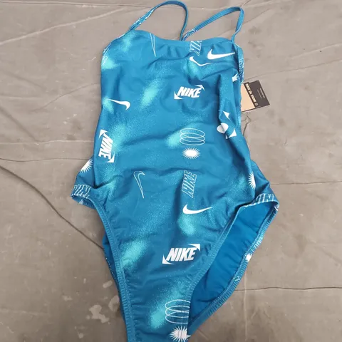 NIKE WOMENS HYDRASTRONG SWIMSUIT IN BLUE - SIZE 32