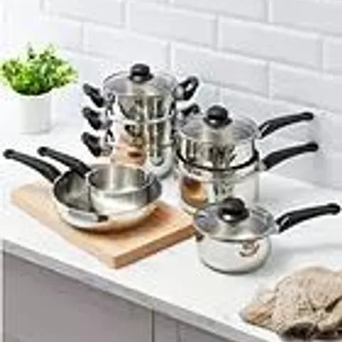 SWAN TOWNHOUSE 8-PIECE STAINLESS STEEL PAN SET