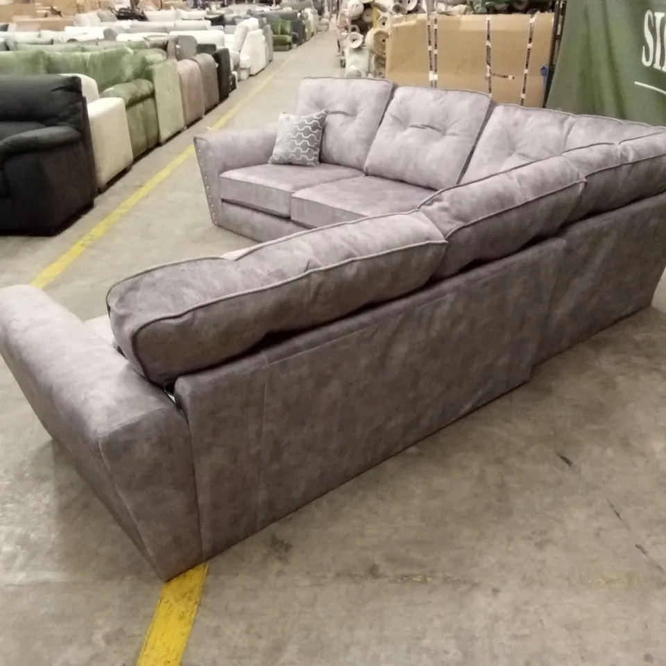 AMAYA FABRIC CORNER GROUP SOFA - GREY RRP £2199