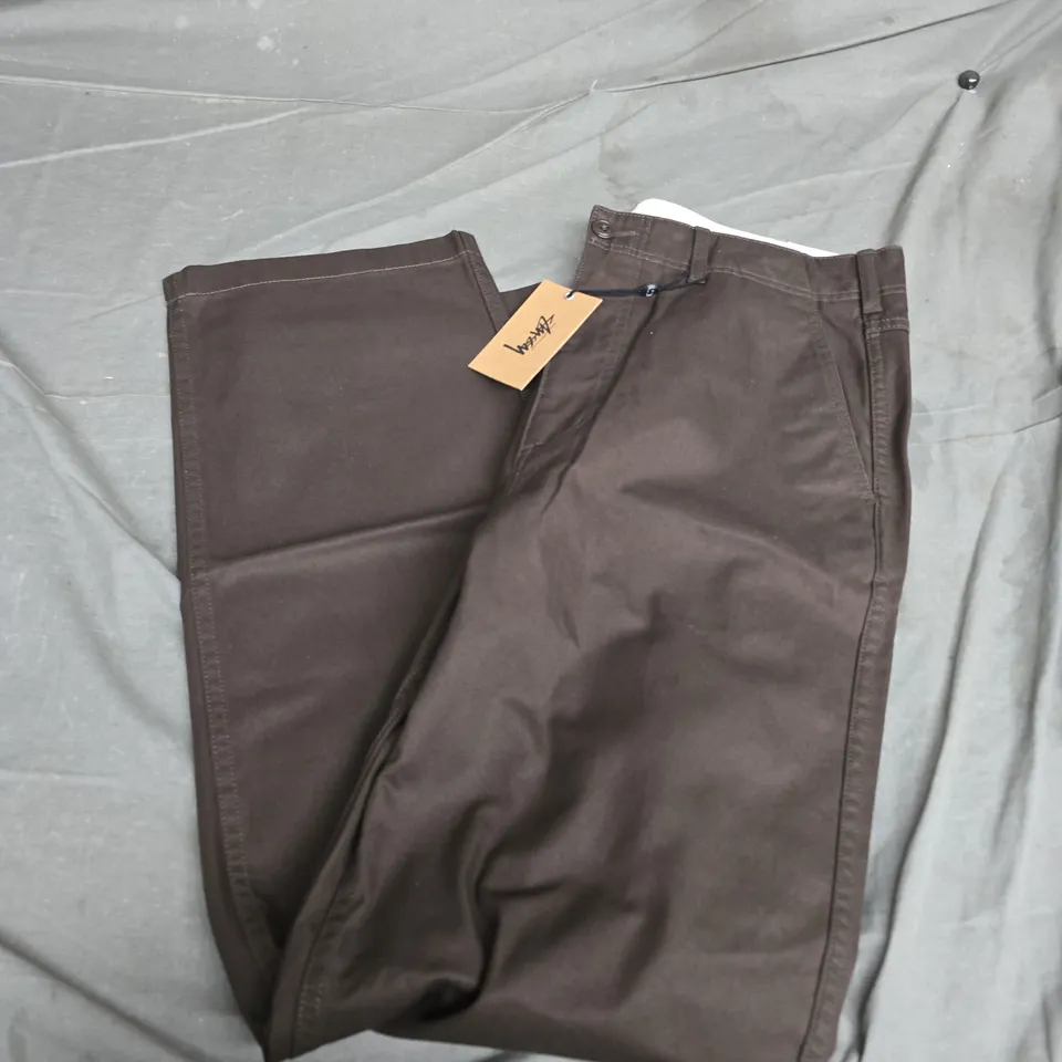 STUSSY CHINO TROUSERS – BROWN, SIZE 34 (MEN'S)