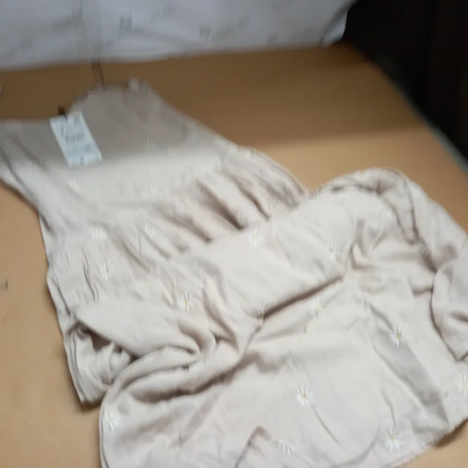ZARA NATURAL LINEN DRESS - UK S