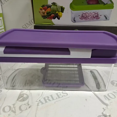 BOXED STAINLESS STEEL NOVA COMPLETE SLICER AND PEELER SET - PURPLE