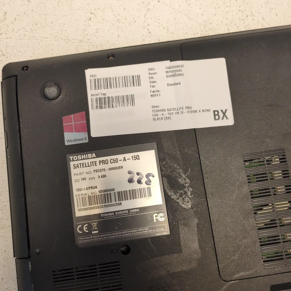 TOSHIBA SATELLITE PRO C50-A-15Q LAPTOP – BLACK