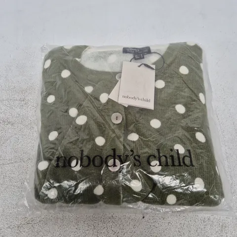 NOBODY'S CHILD PRINTED CREW NECK CARDIGAN – UK S