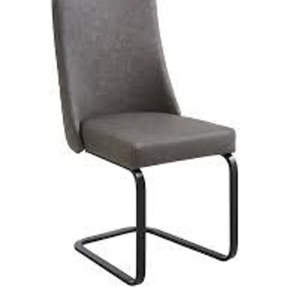 ALANNA PAIR OF DINING CHAIRS - CHARCOAL