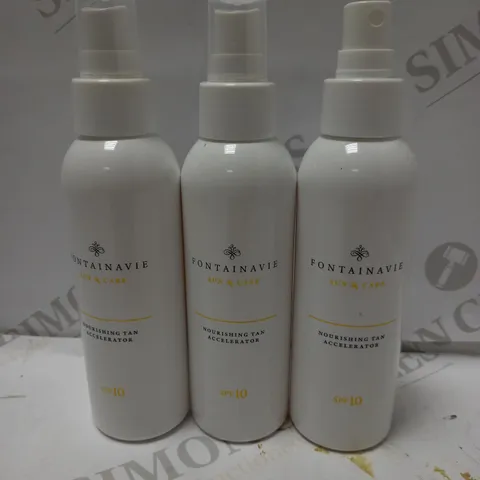 LOT OF 3 X 150ML FONTAINAVIE FM TAN ACCELERATOR SPF10