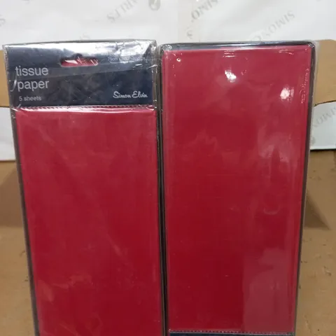 LOT OF LARGE QUANTITY OF RED TISSUE PAPER FOR GIFT WRAPPING, DECORATIONS, ETC.