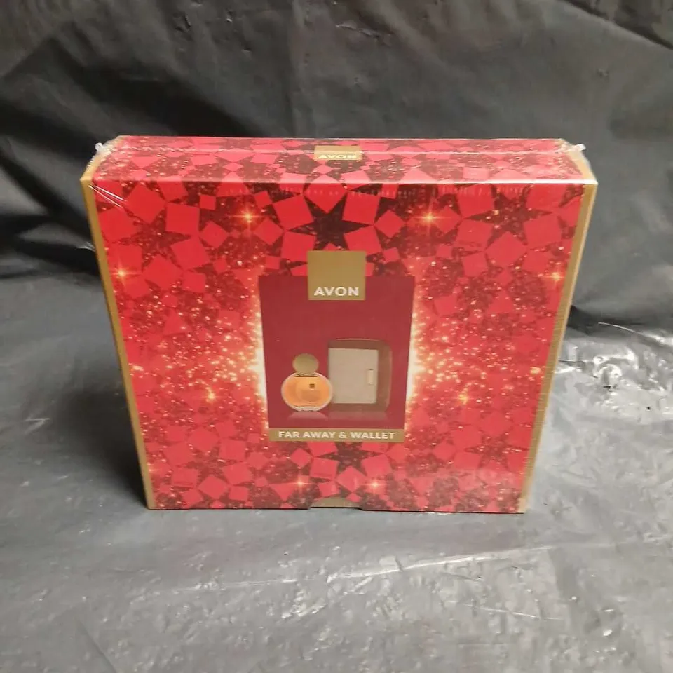 BOXED AND SEALED AVON FAR AWAY AND WALLET GIFT SET