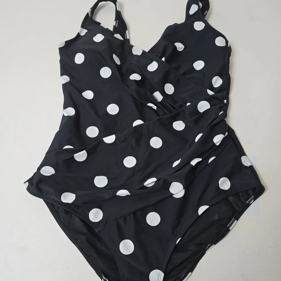 BONPRIX BLACK POLKA DOT SWIMSUIT SIZE 18