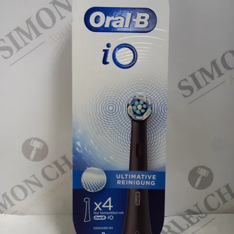 BOXED ORAL-B IO ULTIMATE CLEAN BRUSH HEADS (PACK OF 4) - BLACK