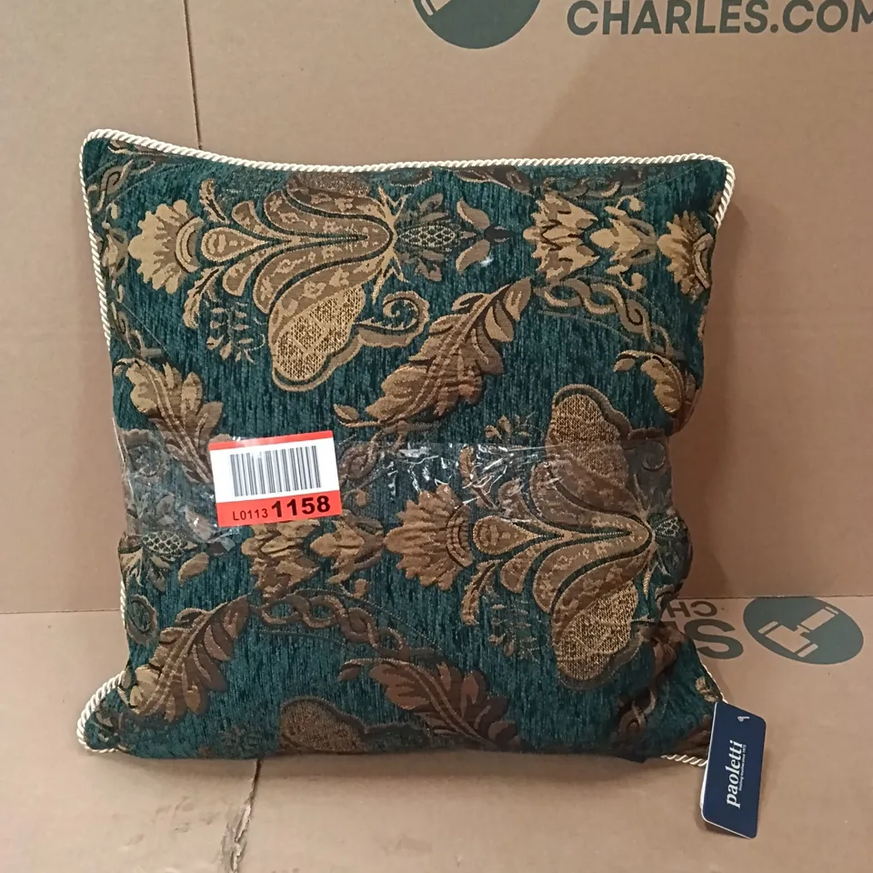 PAOLETTI SHIRAZ FEATHER CUSHIONS, 45X45CM (SET OF 2) - EMERALD
