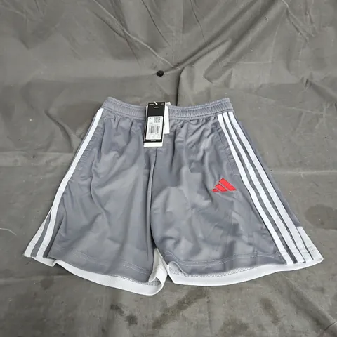ADIDAS YOUTH TIRO SHORT IN GREY/RED/WHITE SIZE 13-14YRS
