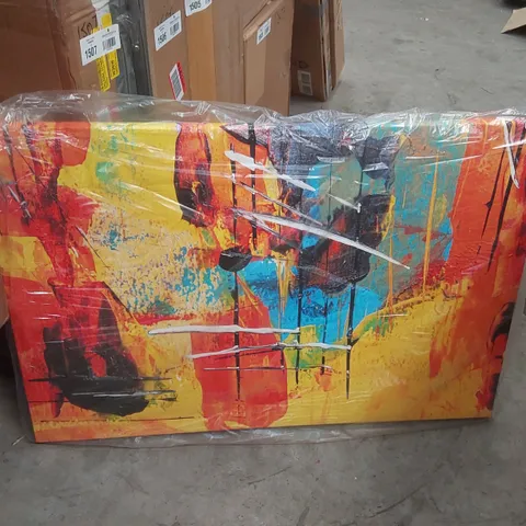 BOXED ABSTRACT VOL.474 BY S.JOHNSON - SINGLE PICTURE FRAME PAINTING