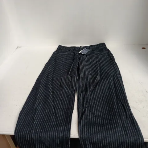 MOTEL WOMEN'S PINSTRIPE DENIM JEANS – DARK INDIGO, UK 8 (W28/L32)