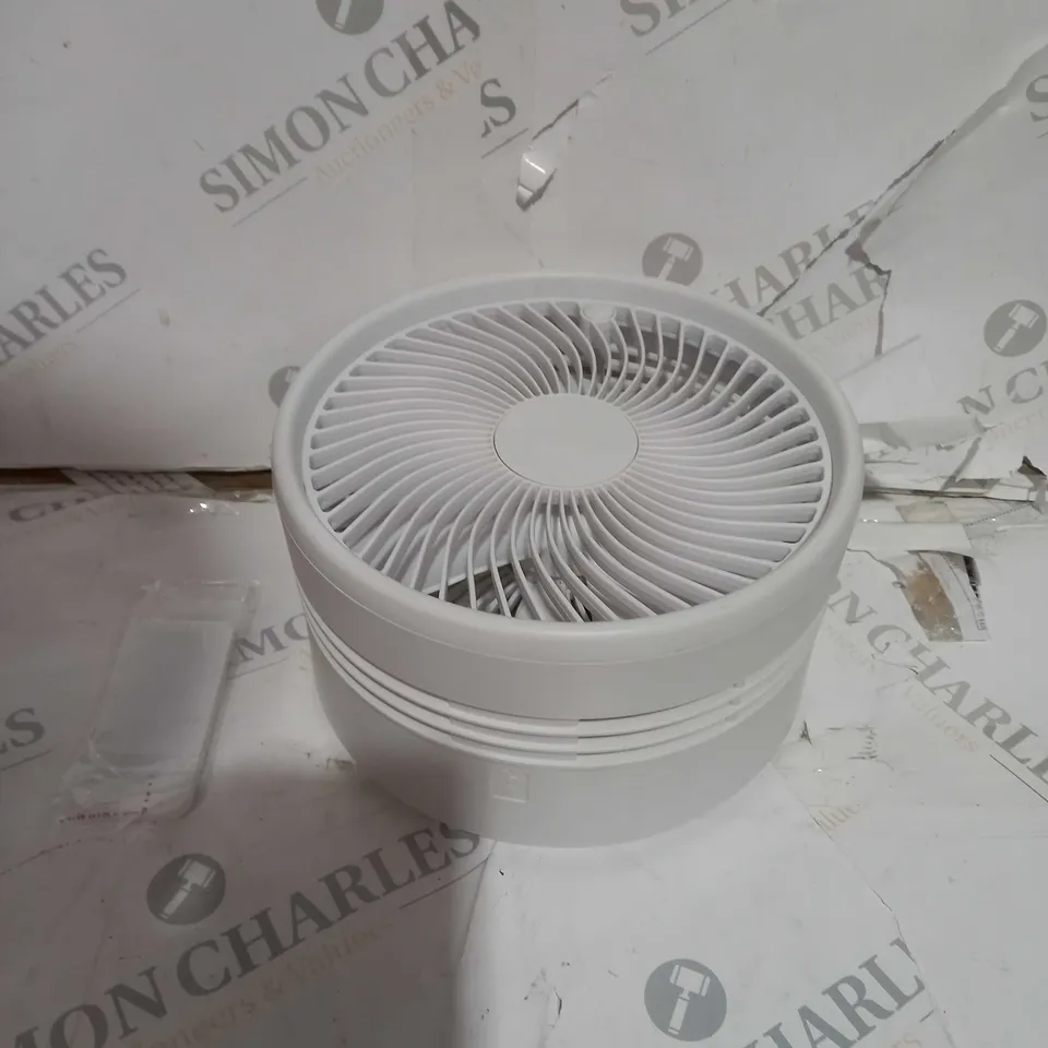 BELL & HOWELL OSCILLATING FOLDING RECHARGEABLE FAN, WHITE