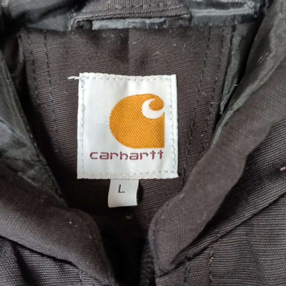 CARHARTT BLACK HOODED JACKET – UK L (L)