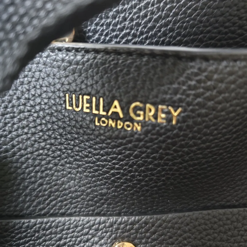 LUELLA GREY LONDON BLACK PEBBLED LEATHER HANDBAG