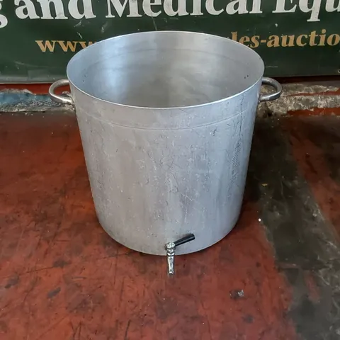 LARGE VINTAGE METAL HOT WATER URN WITHOUT LID