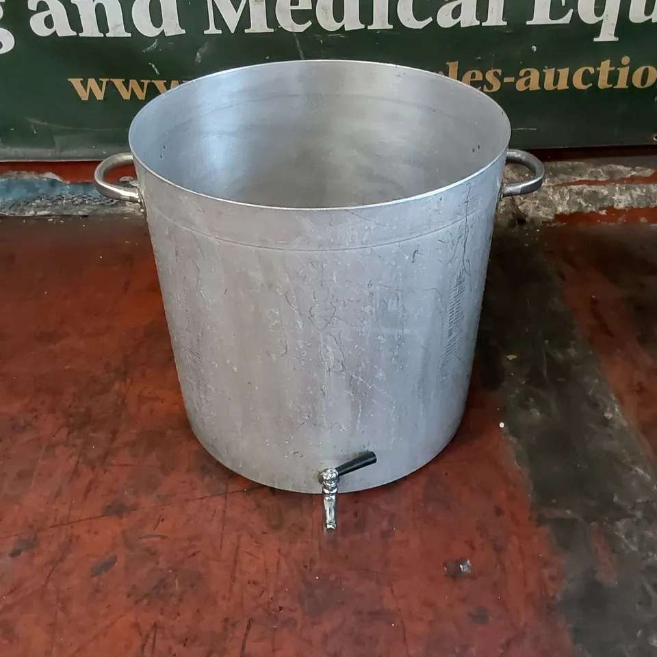 LARGE VINTAGE METAL HOT WATER URN WITHOUT LID