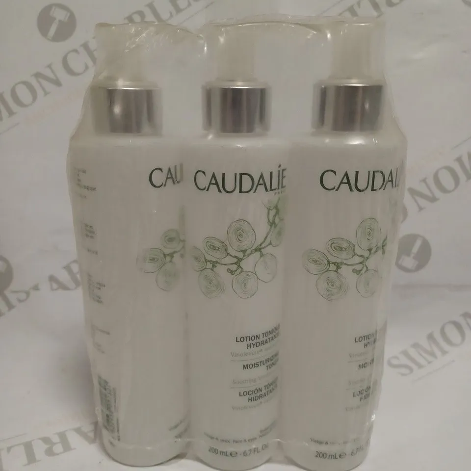 SEALED PACK OF 3 CAUDALIE MOISTURISING TONER - 3X200ML