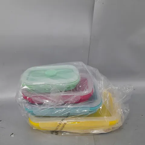 BOXED COOK'S ESSENTIALS SET OF 4 COLLAPSIBLE FOOD CONTAINERS