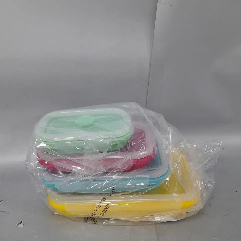 BOXED COOK'S ESSENTIALS SET OF 4 COLLAPSIBLE FOOD CONTAINERS
