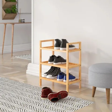 BOXED FERRIS 3 TIER NARROW SHOE RACK (1 BOX)