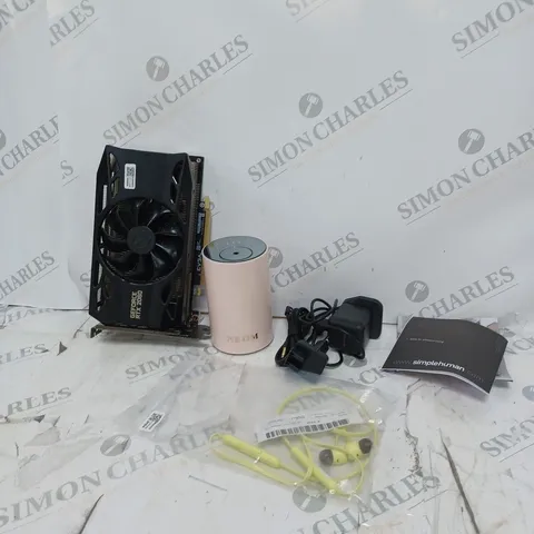 LOT OF HOUSE HOLD ITEMS TO INCLUDE NEOM OIL DIFFUSER, EARBUDS, ETC