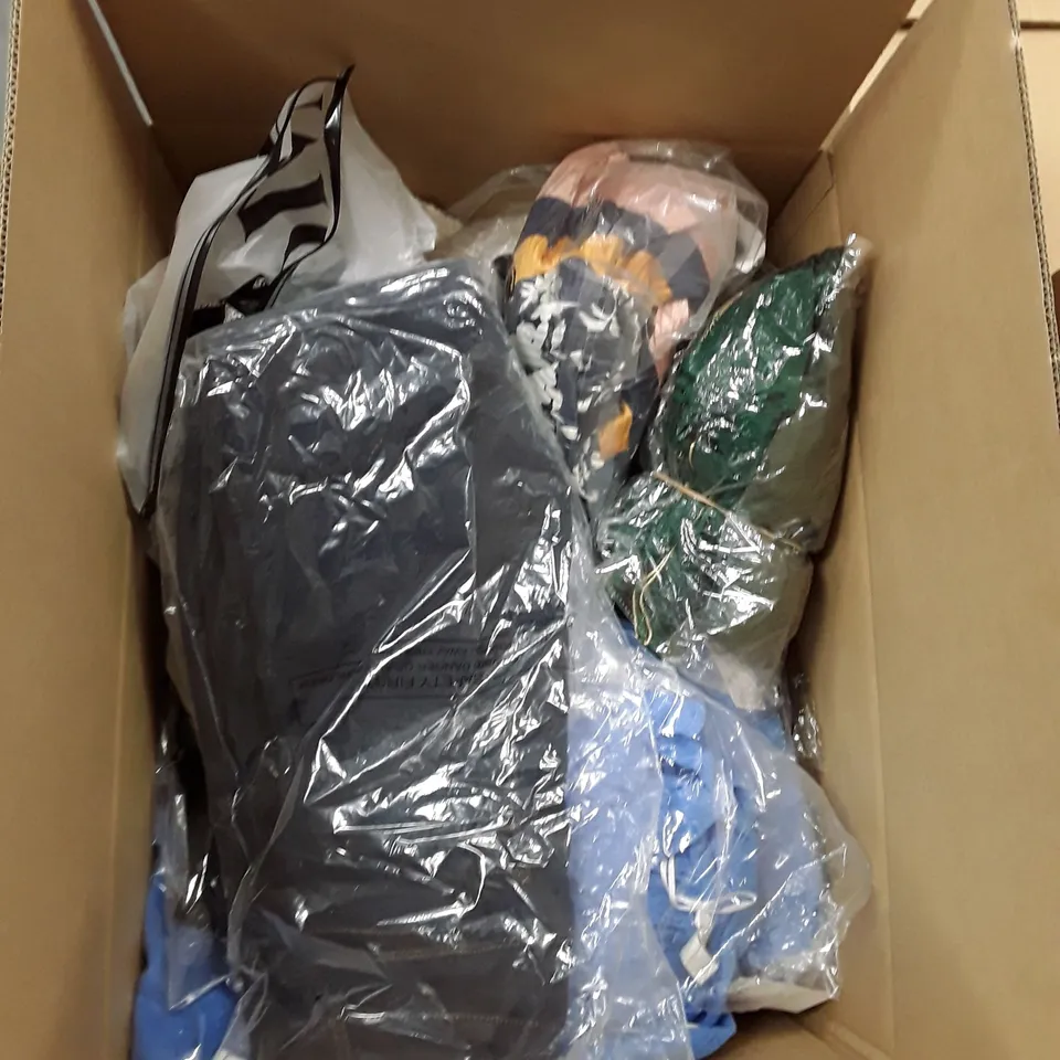 LARGE BOX OF ASSORTED CLOTHING TO INCLUDE ZARA, SPINDLE AND WALLIS